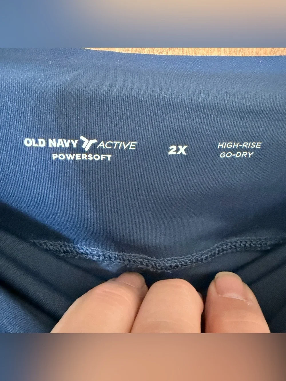 Old Navy 2X Navy Blue Faux Wrap Powesoft Skort with White Piping